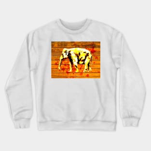 Elephant in Gold Crewneck Sweatshirt